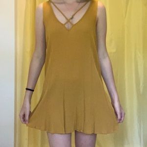 Adorable, Flowy Mustard Yellow Forever 21 Dress